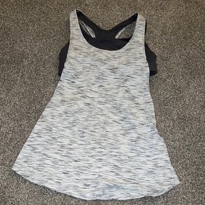 White and grey Lululemon top
